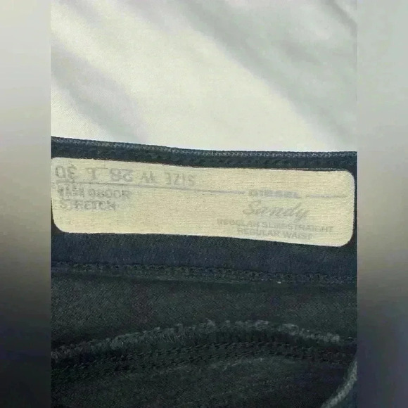 Diesel Sandy Regular Slim Straight Regular Waist Jeans Size 28 - Picture 16 of 16